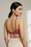 Zivame Everyday Double Layered Non Wired 3/4th Coverage T-Shirt Bra - Dusty Cedar — thumbnail 3
